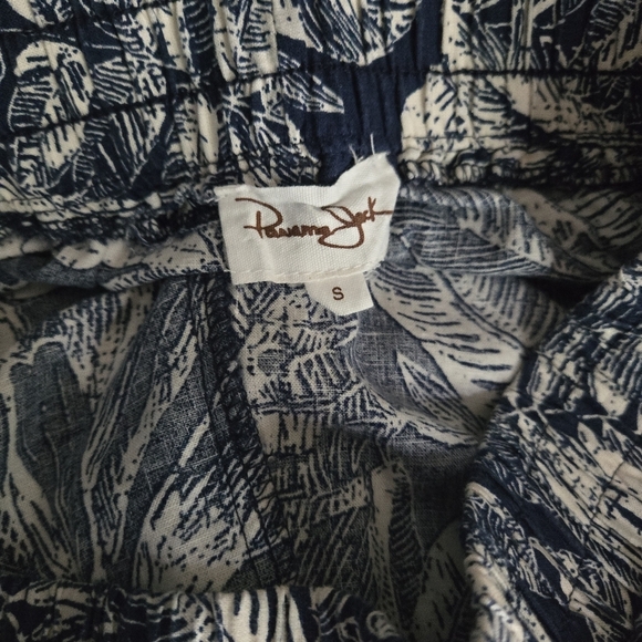 Panama Jack Linen Blend Blue and White Wide Leg Pants Size Small - Picture 3 of 5